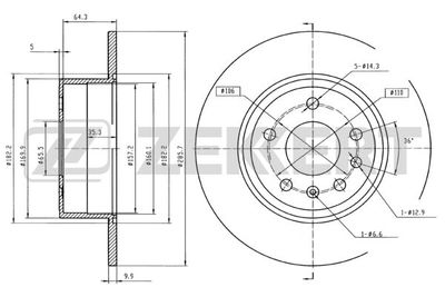 BS5163 ZEKKERT Тормозной диск