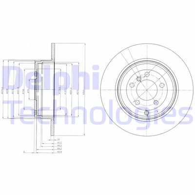 BG4066 DELPHI Тормозной диск