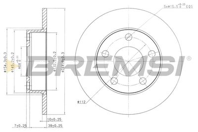 CD6323S BREMSI Тормозной диск