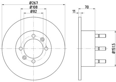 MDC1317 MINTEX Тормозной диск