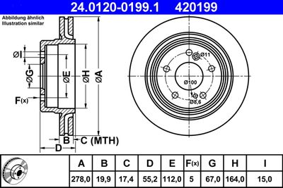 24012001991 ATE Тормозной диск