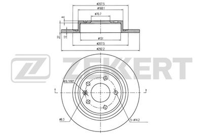 BS5755 ZEKKERT Тормозной диск