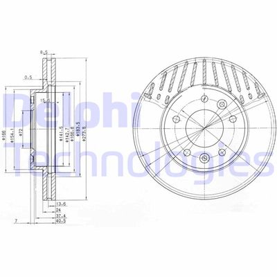 BG3563 DELPHI Тормозной диск