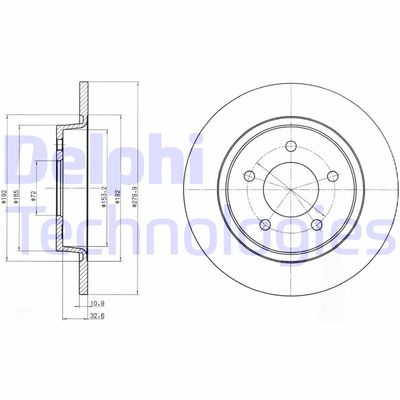 BG3930 DELPHI Тормозной диск