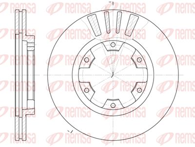 6123910 REMSA Тормозной диск