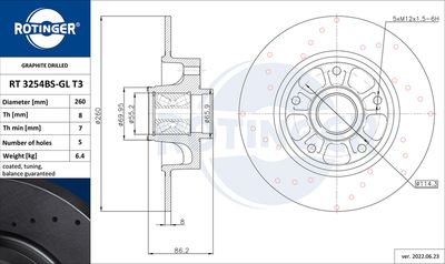 RT3254BSGLT3 ROTINGER Тормозной диск