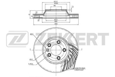 BS5784 ZEKKERT Тормозной диск