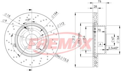 BD3054 FREMAX Тормозной диск