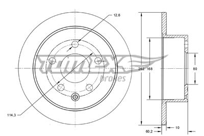 TX7386 TOMEX Brakes Тормозной диск