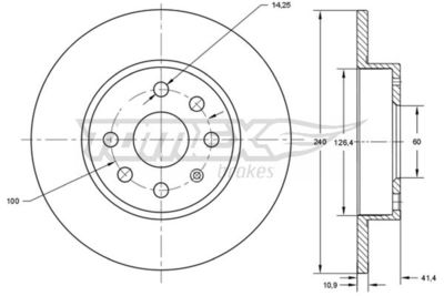 TX7152 TOMEX Brakes Тормозной диск