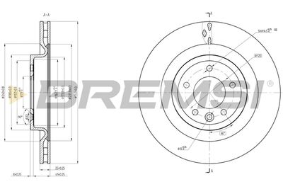 CD8434V BREMSI Тормозной диск