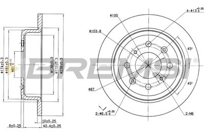 CD6468S BREMSI Тормозной диск