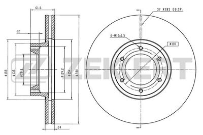 BS6458 ZEKKERT Тормозной диск