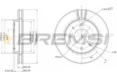 CD6885V BREMSI Тормозной диск