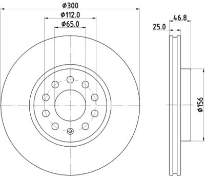 8DD355134371 HELLA PAGID Тормозной диск