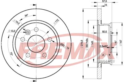 BD3115 FREMAX Тормозной диск