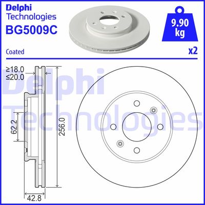 BG5009C DELPHI Тормозной диск