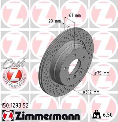 150129352 ZIMMERMANN Тормозной диск