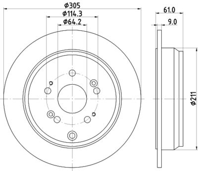 8DD355118901 HELLA Тормозной диск