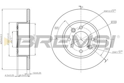 CD6557S BREMSI Тормозной диск