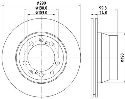 MDC1355 MINTEX Тормозной диск