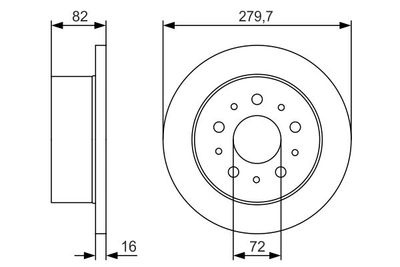 0986479S73 BOSCH Тормозной диск