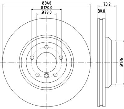 8DD355128671 HELLA Тормозной диск