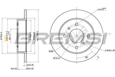 CD6267S BREMSI Тормозной диск