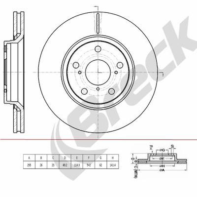 BR439VA100 BRECK Тормозной диск