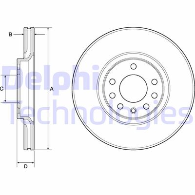 BG3770 DELPHI Тормозной диск