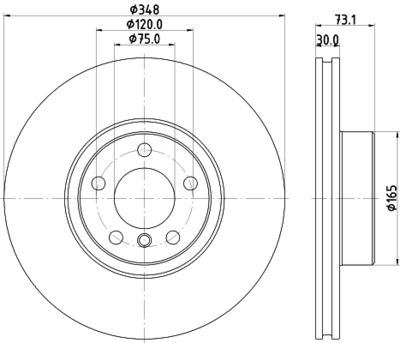 8DD355133181 HELLA PAGID Тормозной диск