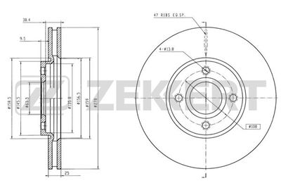 BS6000 ZEKKERT Тормозной диск