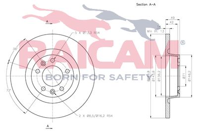 RD00649 RAICAM Тормозной диск