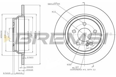 CD7770S BREMSI Тормозной диск