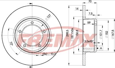 BD7329 FREMAX Тормозной диск