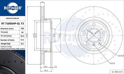 RT71005HPGLT3 ROTINGER Тормозной диск