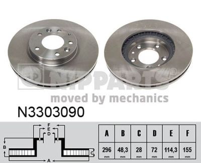 N3303090 NIPPARTS Тормозной диск