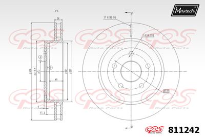 811242 MAXTECH Тормозной диск