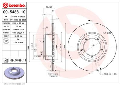 BS8035 BRECO Тормозной диск