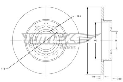 TX7171 TOMEX Brakes Тормозной диск