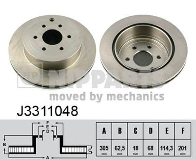 J3311048 NIPPARTS Тормозной диск