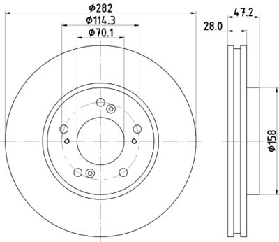 MDC1002 MINTEX Тормозной диск