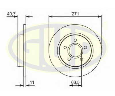 GDB111171 G.U.D. Тормозной диск