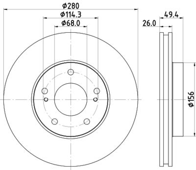 MDC1947 MINTEX Тормозной диск