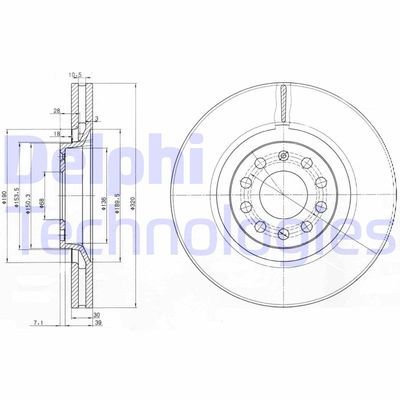 BG3714 DELPHI Тормозной диск