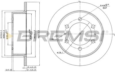 CD7400S BREMSI Тормозной диск