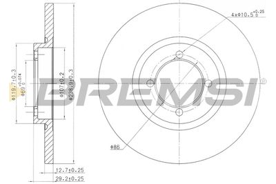 CD6115S BREMSI Тормозной диск