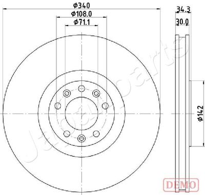 DI0636C JAPANPARTS Тормозной диск