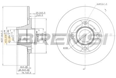 CD6752S BREMSI Тормозной диск