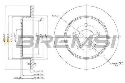 CD7492S BREMSI Тормозной диск